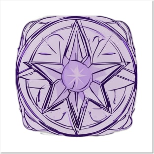 Purple Mandala Star Abstract Design No. 988 Posters and Art